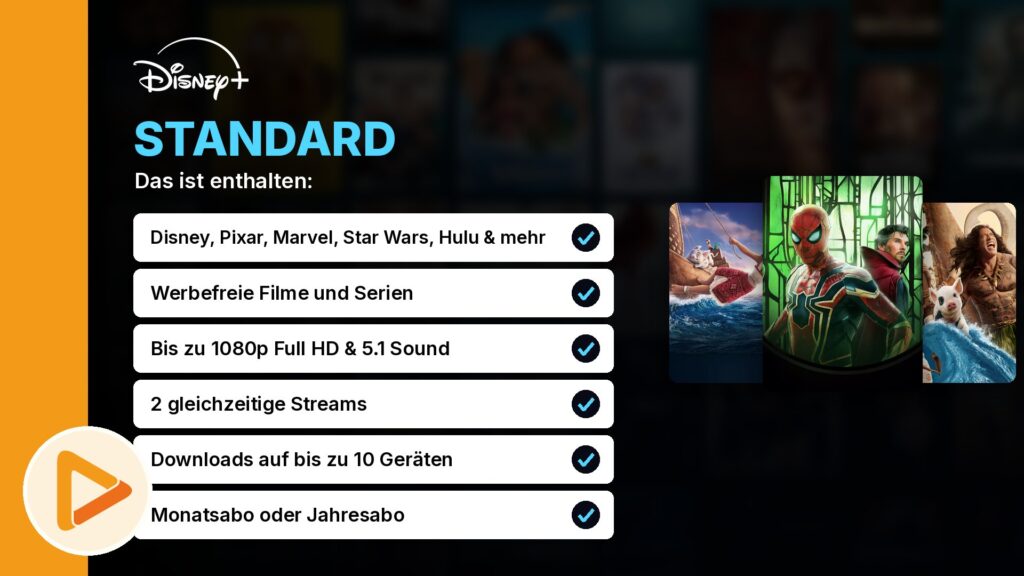 Disney+ Standard Leistungen
