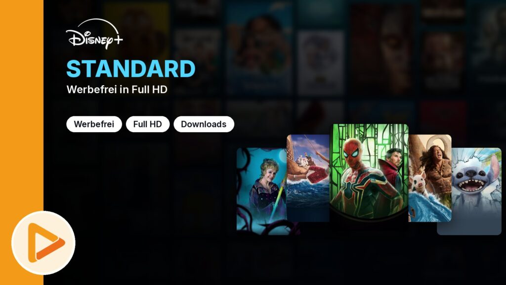 Disney+ Standard: werbefrei in Full HD mit Downloads
