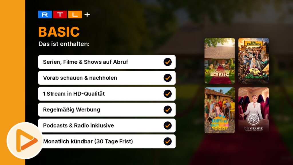 RTL+ Basic Leistungen