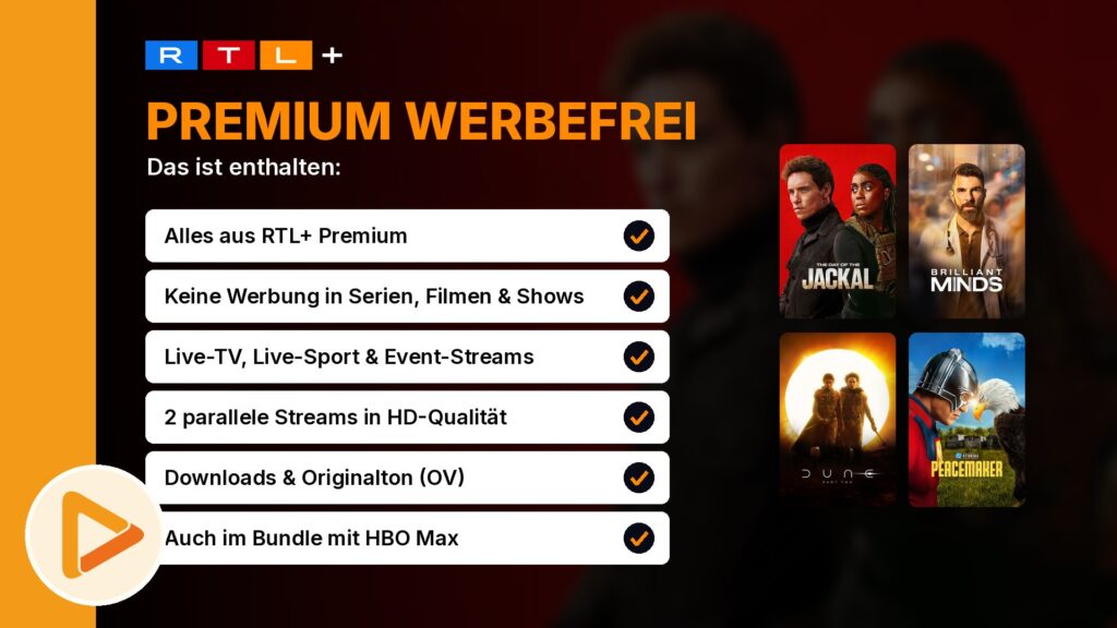 RTL+ Premium Werbefrei Leistungen